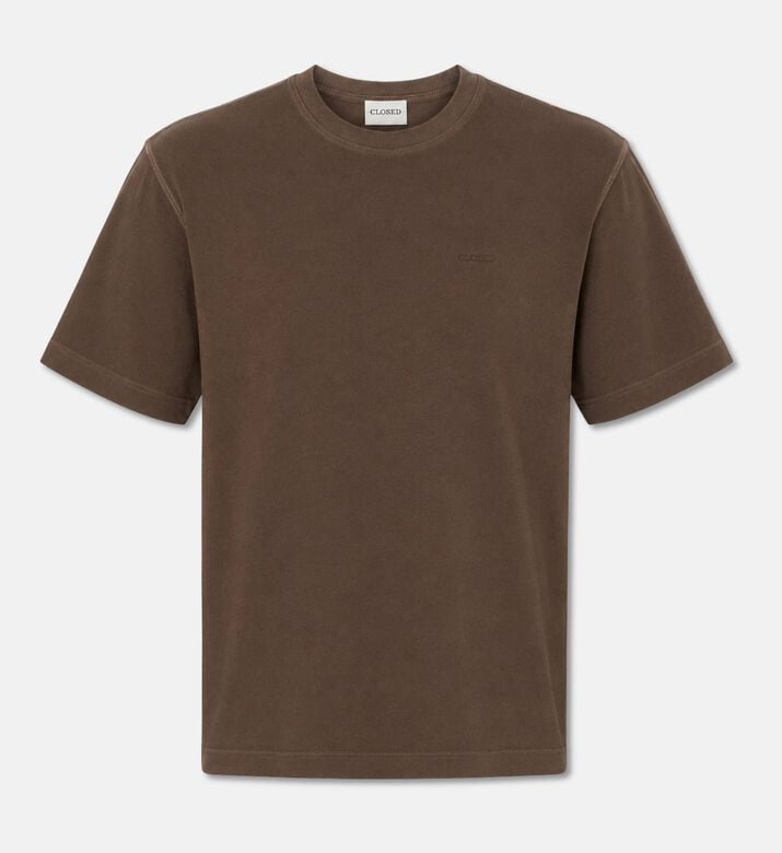 Closed Logo Crewneck T-shirt, Brown, Xl, Packshot View