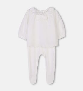 طقم رومبر للأطفال مطرز بأزهار