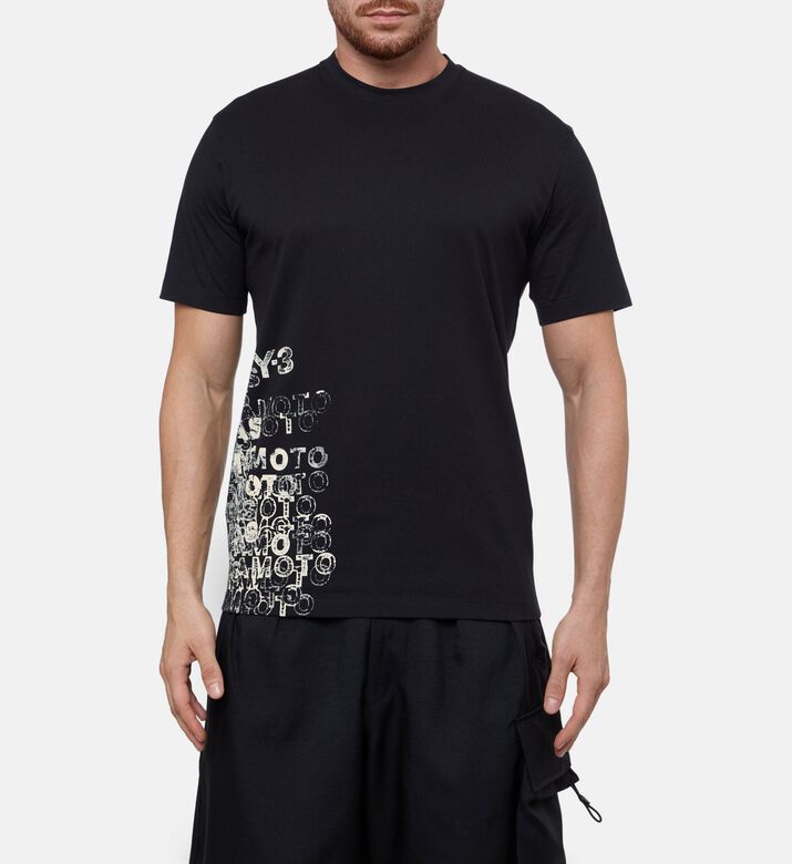 Y-3 Logo-print Crewneck T-shirt, Model View