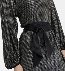 Metallic Belted Midi Dress Metallic Belted Midi Dress