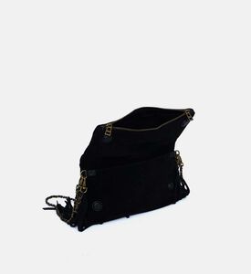 Rock Suede Fringe-embellished Clutch