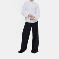 Popeline Shirt With Ruffled Sleeves