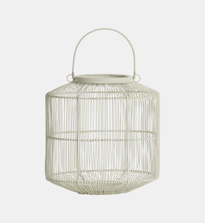 Light and Living Mertola Wire Hurricane, Cream, 25x20x26-cm, Packshot View