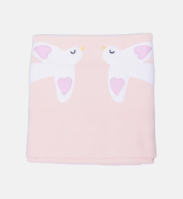 Bird Graphic-print Knit Blanket