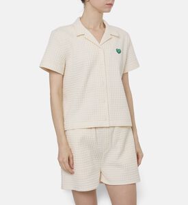 Maison Labiche Waffle-knit Heart T-shirt, Model View