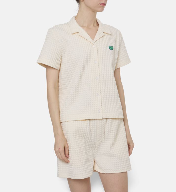 Maison Labiche Waffle-knit Heart T-shirt, Model View