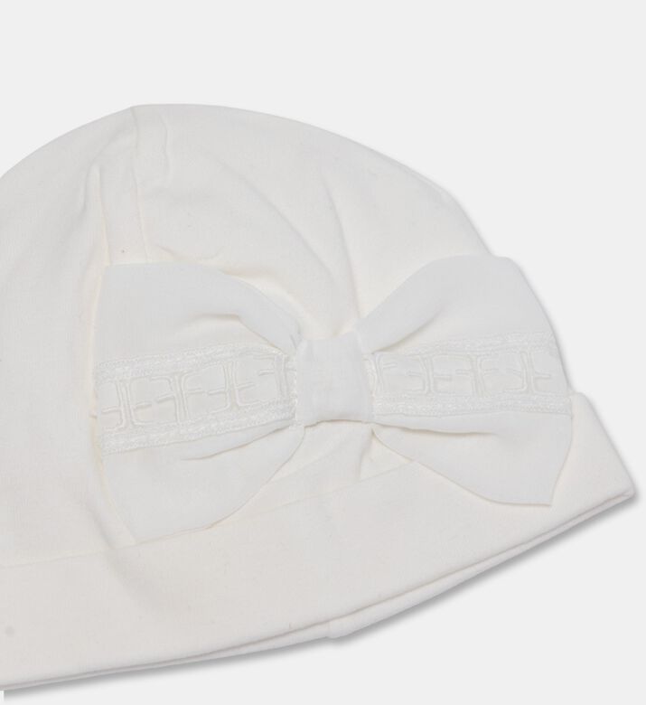 My First Collection Bow Lace Newborn Beanie Hat, Packshot View