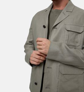 Corneliani Flax Safari Shirt Jacket, Model View