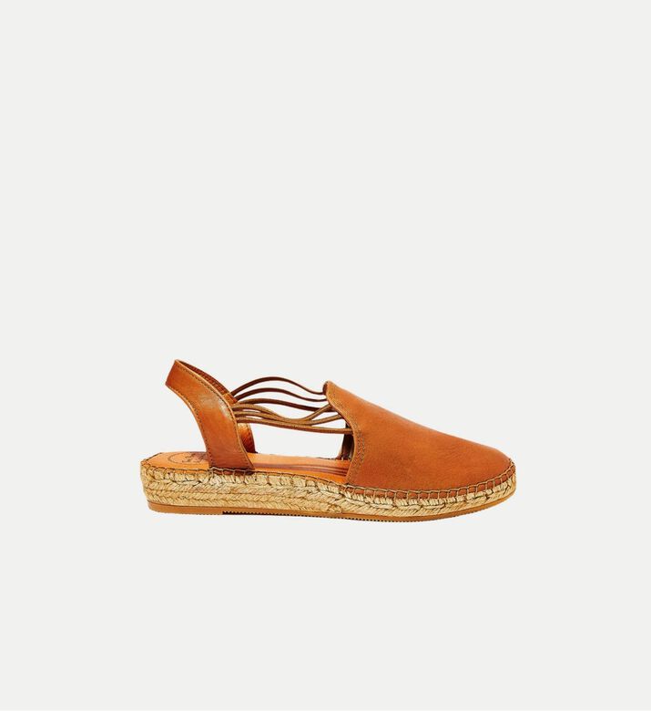 Noelia Leather Low-wedge Espadrille