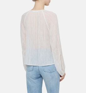 Buttoned Crew Neck Top