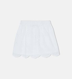 تنورة قصيرة بتطريز إنجليزي