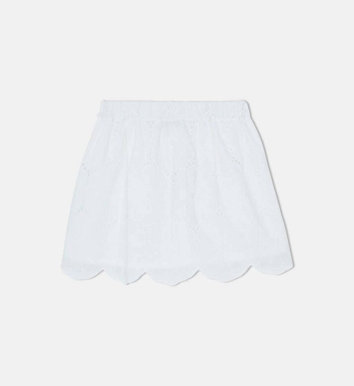 English Embroidery Mini Skirt