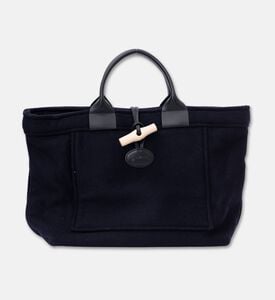 Longchamp Le Roseau Canvas Top Handle Bag, Navy, Packshot View