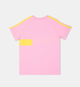 تيشيرت مقسم بألوان للبنات الصغيرات