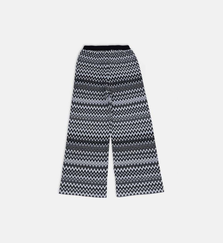 بنطال واسع محبوك بقصّة واسعة بطبعة على كامله بنطال واسع محبوك بقصّة واسعة بطبعة على كامله