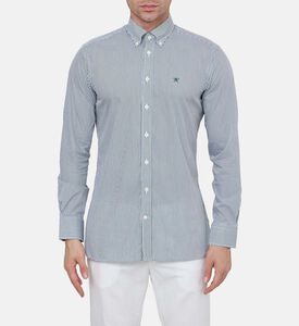 قميص إسنشال بأكمام طويلة ومقلم