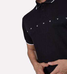 Hackett London Button Placket Regular-fit Polo, Black, Xl, Model View
