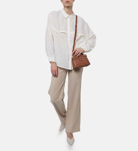 Ba and Sh Button Closure Long-sleeve Shirt, Off-white, M, Model View