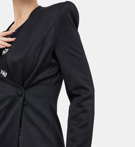 Lucien Curved V-neck Fitted Blazer Lucien Curved V-neck Fitted Blazer