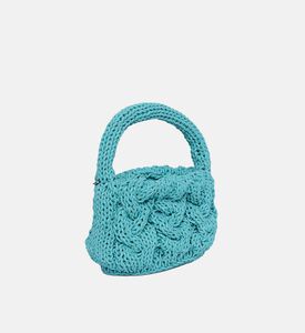 حقيبة جلد محبوك بحبل كابل