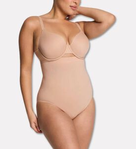 Spanx Full-body Open-bust Bodysuit, Nude, M, Model View