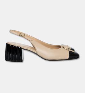 Baldinini Slingback Block-heel Cap-toe Pumps, Packshot View