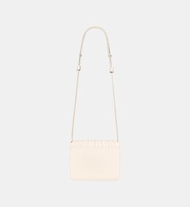 Camille Fournet Signature Calf Leather Pleated Bag, Cream, Packshot View
