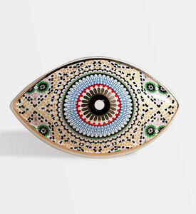 Home Deco and More Eye Arabesque Ceramic Wall Decoration, Packshot View