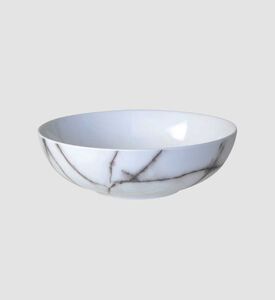 Salt and Pepper Marble Round Soup Bowl - 18 Cm, Packshot View
