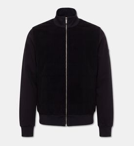 Karl Lagerfeld Velvet-front Zip-through Blouson Jacket, Packshot View