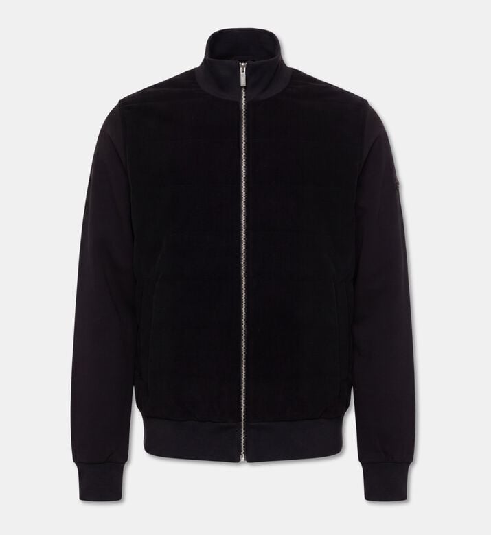Karl Lagerfeld Velvet-front Zip-through Blouson Jacket, Packshot View