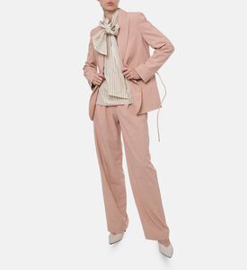 Forte-Forte Stripe Pattern Long-sleeve Shirt, Model View