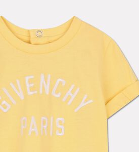 Givenchy Fold-down Sleeve Organic T-shirt, Yellow, 18m, Packshot View