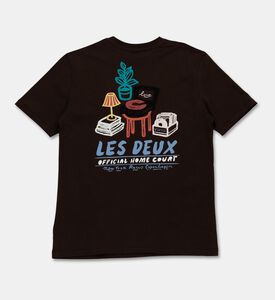 Les Deux Record Short-sleeve Printed T-shirt, Brown, 11-12y, Packshot View
