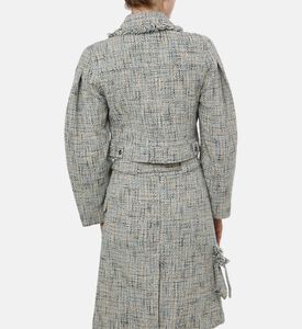 Ganni Tweed Button Closure Jacket, Model View