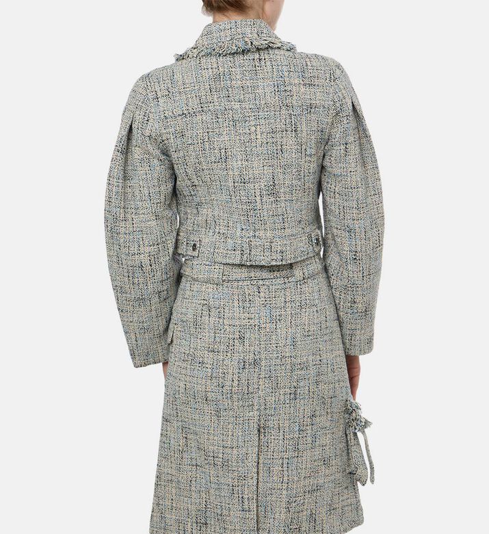 Ganni Tweed Button Closure Jacket, Model View