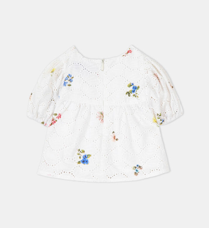 بلوزة أطفال بتطريز إنجليزي