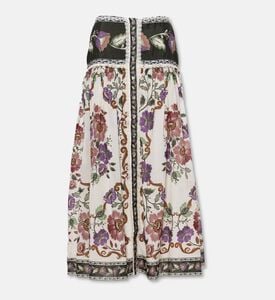 Farm Rio Rococo Floral-print Midi Skirt, Packshot View
