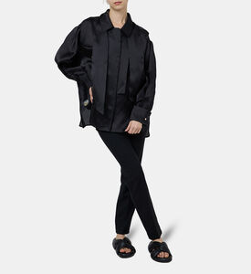 Satin Oversized Wrap Blouse