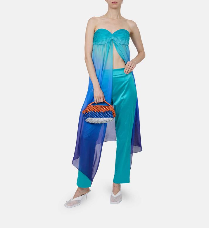 Satin Wide-leg Trousers