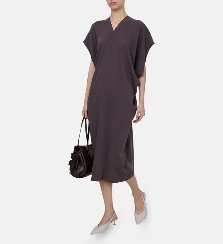 Wide Short-sleeve V-neck Dress Wide Short-sleeve V-neck Dress