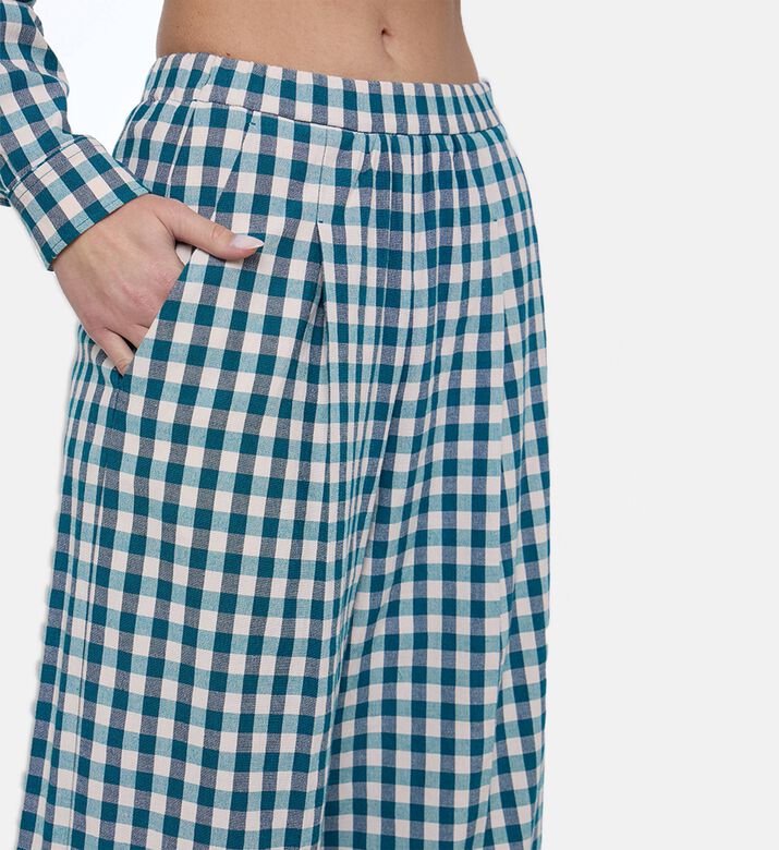 Forte-Forte Gingham Elastic Waist Pants, Model View