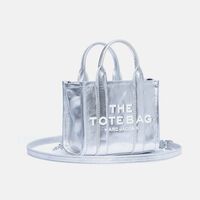 The Metallic Leather Crossbody Tote Bag