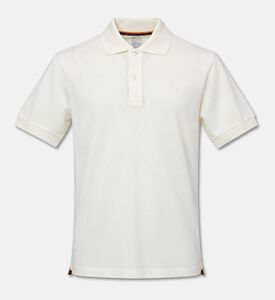 Paul Smith Contrasting Stripe Placket Polo Shirt, White, L, Packshot View