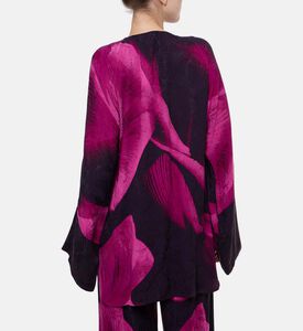 Niluu Floral-print Tie Closure Top, Model View