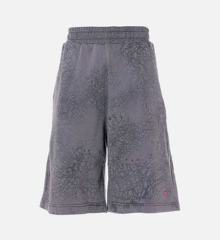 شورت بخصر مطاطي وطبعة على كامله