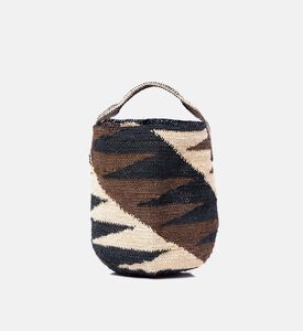 حقيبة باكيت منسوجة متعددة الألوان