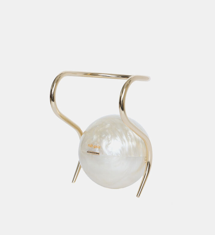 حقيبة يد صغيرة بشكل لؤلؤة بمقبض علوي