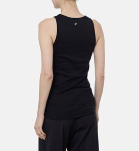 Patou Iconic Printed Logo Tank Top, Black, L, Model View