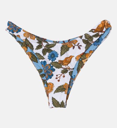 Blue Garden Scarf Reversible Bikini Bottom